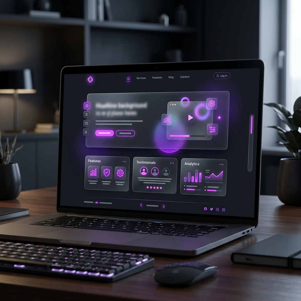Mockup de Landing Page Premium